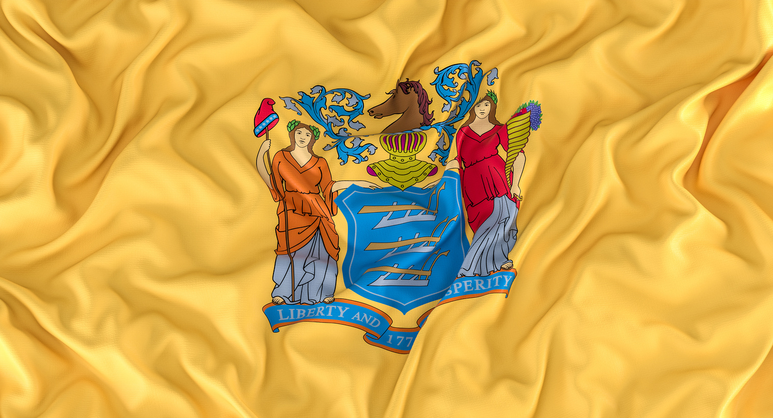 State Flag of New Jersey.